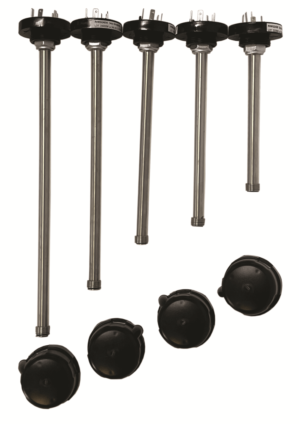 Capacitive level sensor for water with probes water